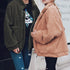 Elegant Faux Fur Coat Women 2019 Autumn Winter Warm Soft Zipper Fur Jacket Female Plush Overcoat Pocket Casual Teddy Outwear - menochic